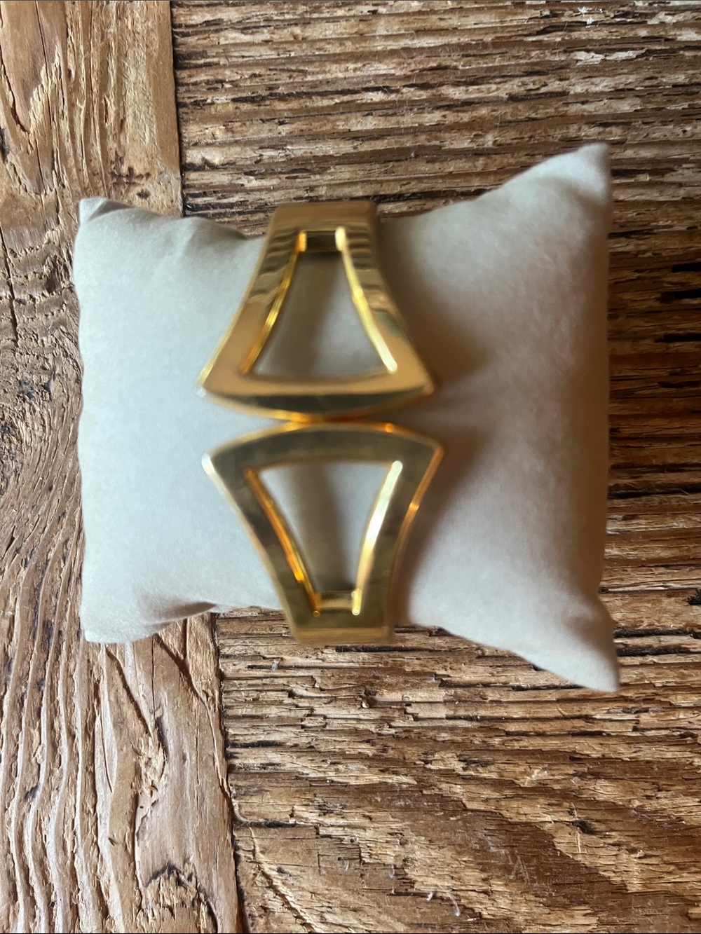 Vintage modernist Gold cuff Geometric Bracelet
